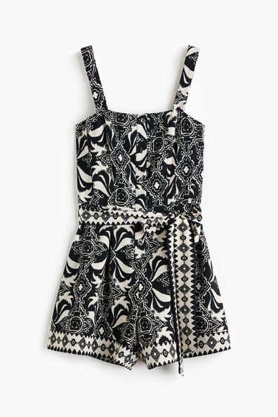 Tie-belt playsuit