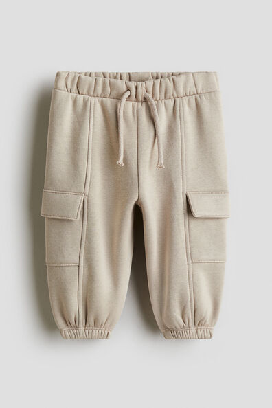 Brushed-inside cargo joggers