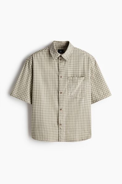 Relaxed Fit Short-sleeved cotton shirt
