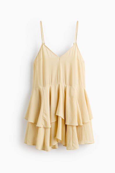 Tiered viscose-blend dress