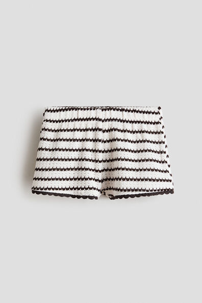 Textured-knit shorts
