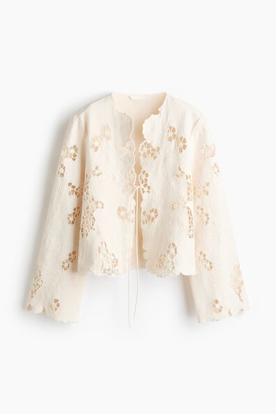Scalloped broderie anglaise jacket
