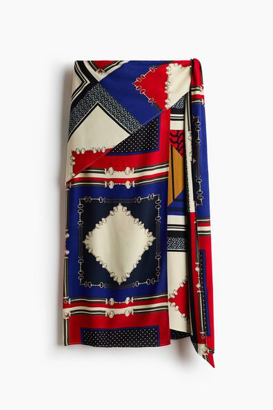 Scarf-detail skirt