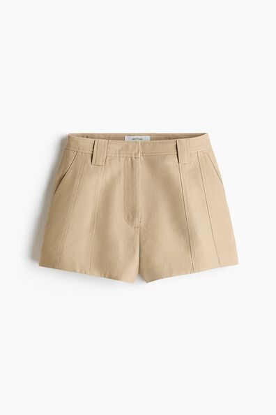 Linen-blend shorts