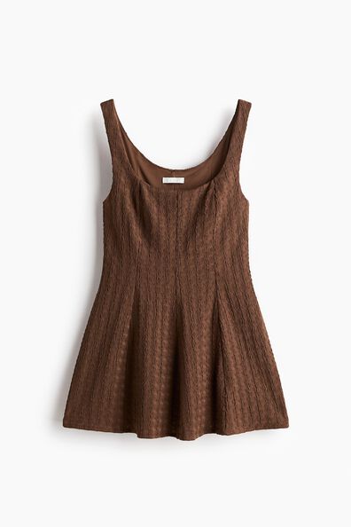 Textured peplum top