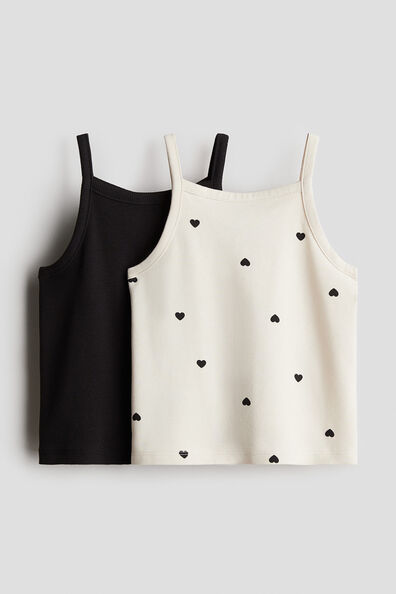 2-pack cotton strappy tops