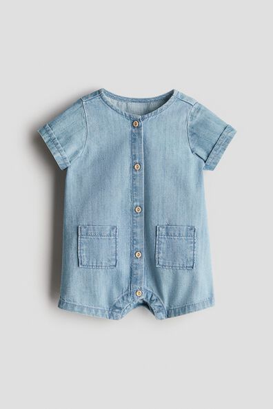 Denim romper suit