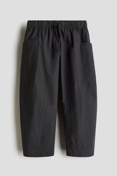 Barrel-leg cotton trousers
