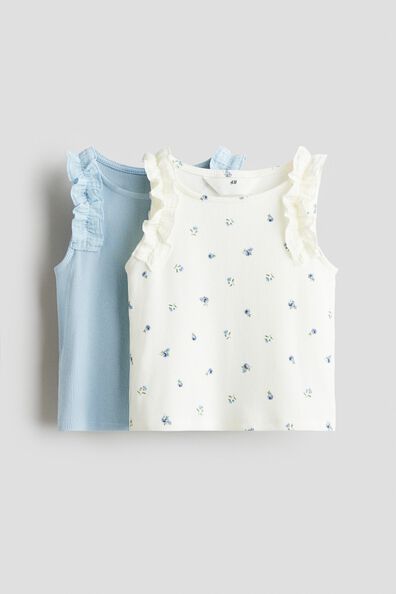 2-pack ribbed cotton tops