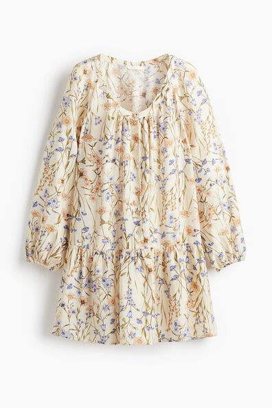 Button-front tunic dress