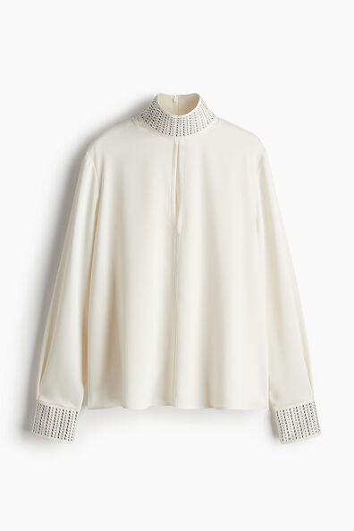 Stud-detail blouse