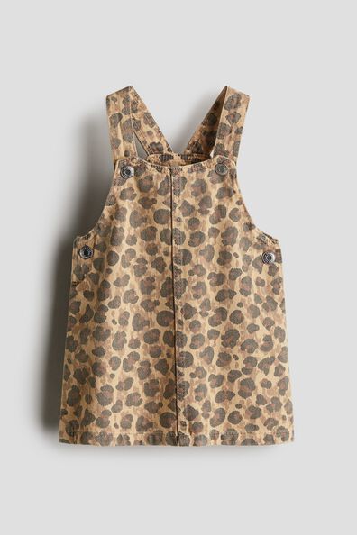 Cotton denim dungaree dress