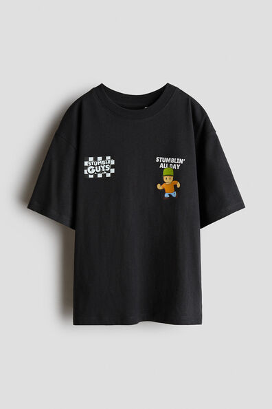 Printed cotton T-shirt
