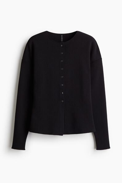 Textured-knit cardigan