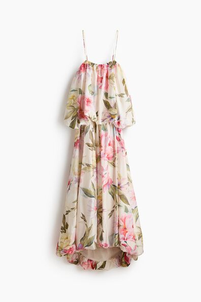 Bubble-hem strappy dress