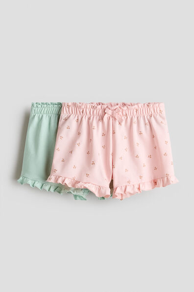 2-pack frill-trimmed sweatshorts