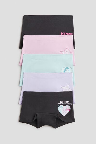 5-pack printed cotton boxer briefs