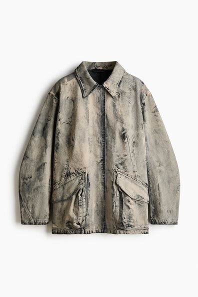 Painted-look denim jacket