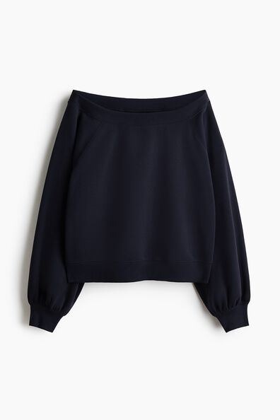 Off-the-shoulder sweatshirt