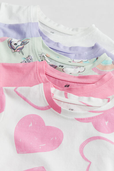 5-pack printed jersey tops