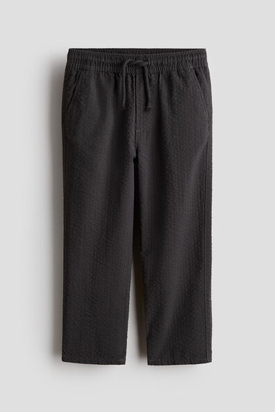 Cotton seersucker trousers