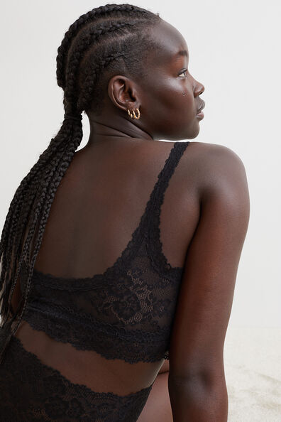 Non-padded lace bra top