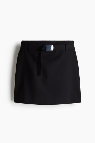 Belted mini skirt