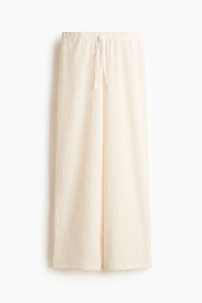 Crinkled drawstring trousers