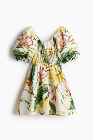Smocked-waist dress