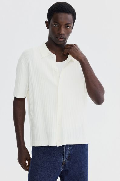 【WHITE】Jacquard knit shirt Buy White Jacquard Knitted T-shirt for Mens Online at Jack&Jones