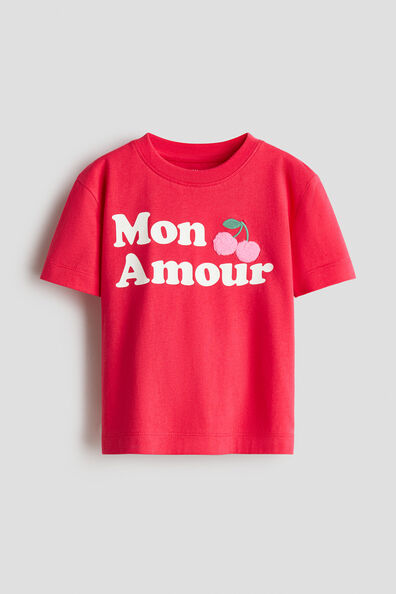 Appliquéd cotton T-shirt