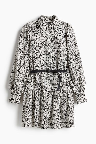 Belted shirt dress