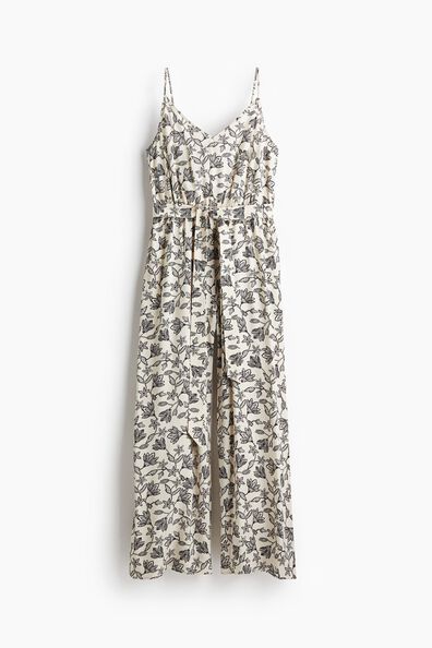 Tie-belt jumpsuit