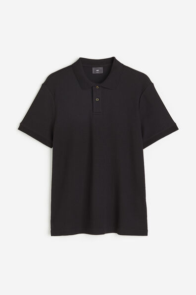 Slim Fit Waffled polo shirt