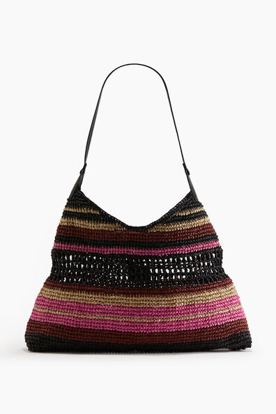 Straw shoulder bag