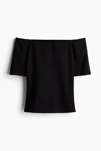 Off-the-shoulder jersey top
