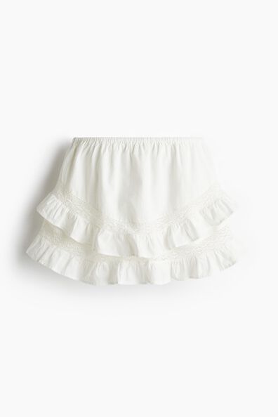 Frill-trimmed mini skirt