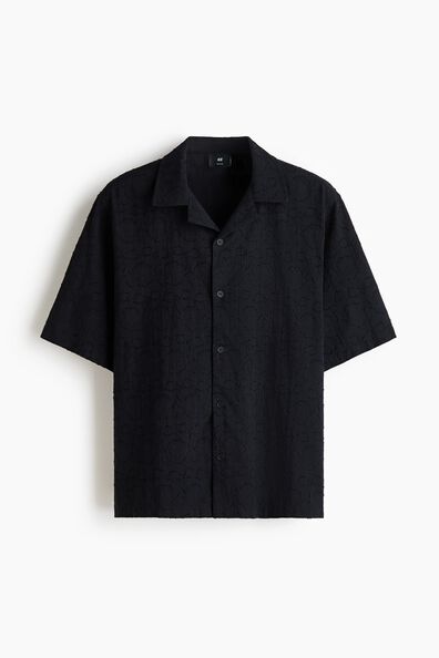 Relaxed Fit Textured resort shirt