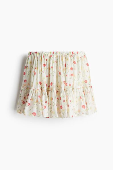 Flounced mini skirt