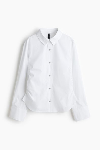 Draped cotton shirt