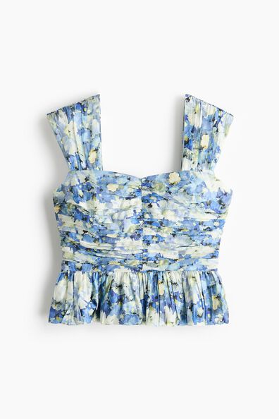 Gathered peplum top