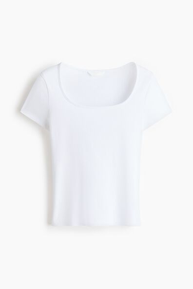 Ribbed cotton T-shirt