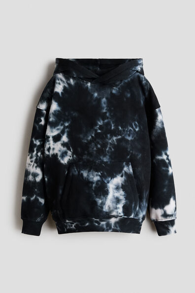 Printed brushed-inside hoodie