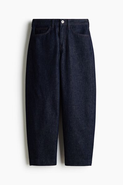 Barrel Leg Low Waist Ankle Jeans