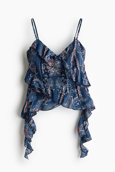 Flounced strappy top