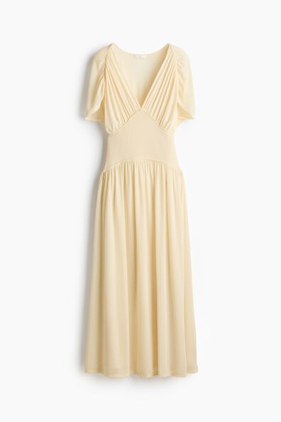 Sheer jersey midi dress