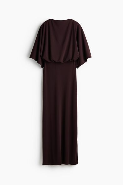 Cowl-back jersey dress