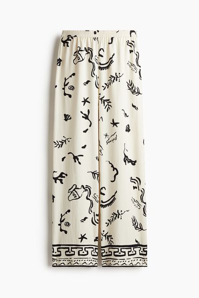 Linen-blend trousers
