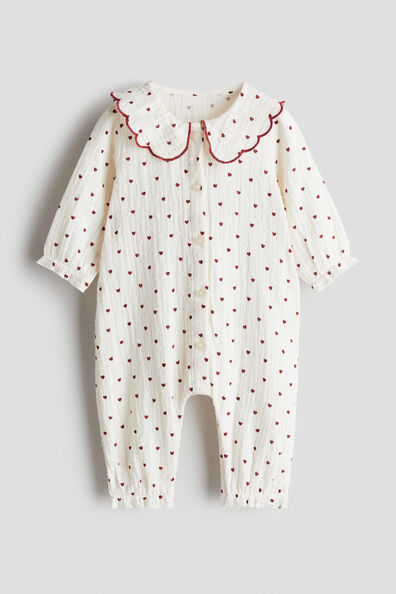 Cotton muslin romper suit