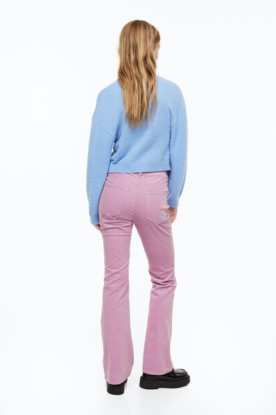 Flared corduroy trousers